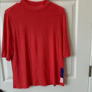 Apt. 9 Coral Short Sleeve Top